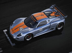 Porsche 918 RSR. Вид сверху