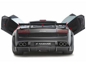 Hamann Lamborghini Gallardo LP560-4 Victory II. Вид сзади, двери открыты Hamann Lamborghini Gallardo LP560-4 Victory II. Вид сзади, двери открыты