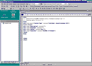 Окно редактора AceHTML 4