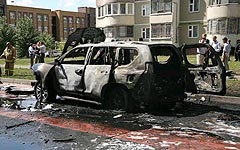 Взрыв автомобиля муфтия. Фото с сайта mvd.tatarstan.ru Взрыв автомобиля муфтия. Фото с сайта mvd.tatarstan.ru