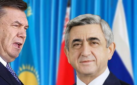 Виктор Янукович и Серж Саргсян. Коллаж © KM.RU Виктор Янукович и Серж Саргсян. Коллаж © KM.RU