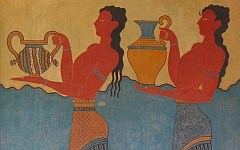 Фреска из минойского дворца. Фото с сайта archaeology.about.com