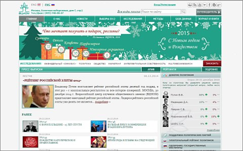 Скриншот сайта wciom.ru Скриншот сайта wciom.ru