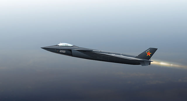 Китайский истребитель Chengdu J-20. Фото Alexandr Chechin с сайта wikimedia.org