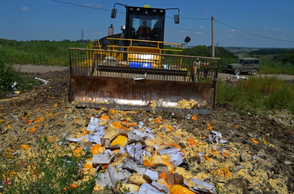 Уничтожение санкционной продукции © РИА Новости, Управление Россельхознадзора по Белгородской области