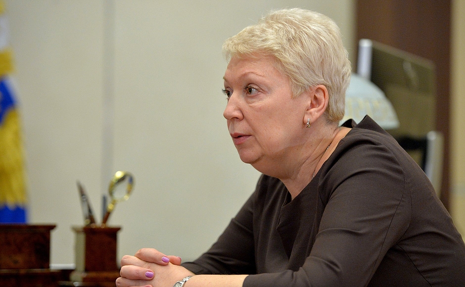 Министр образования и науки РФ Ольга Васильева. Фото с сайта Президента России