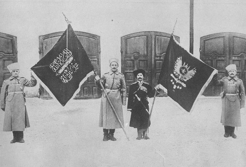 Захваченные в Эрзуруме турецкие знамёна. Фото с сайта wikipedia.org