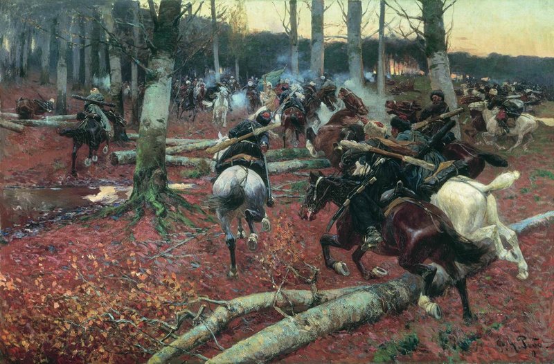 Сцена Кавказской войны кисти Франца Рубо. Фото с сайта wikipedia.org