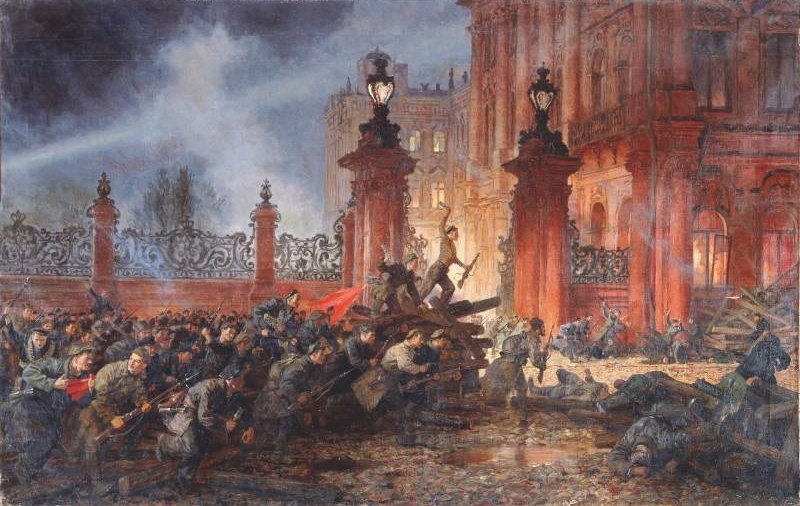 Штурм Зимнего дворца. Худ. Н.М. Кочергин. 1950 год. Штурм Зимнего дворца. Худ. Н.М. Кочергин. 1950 год.