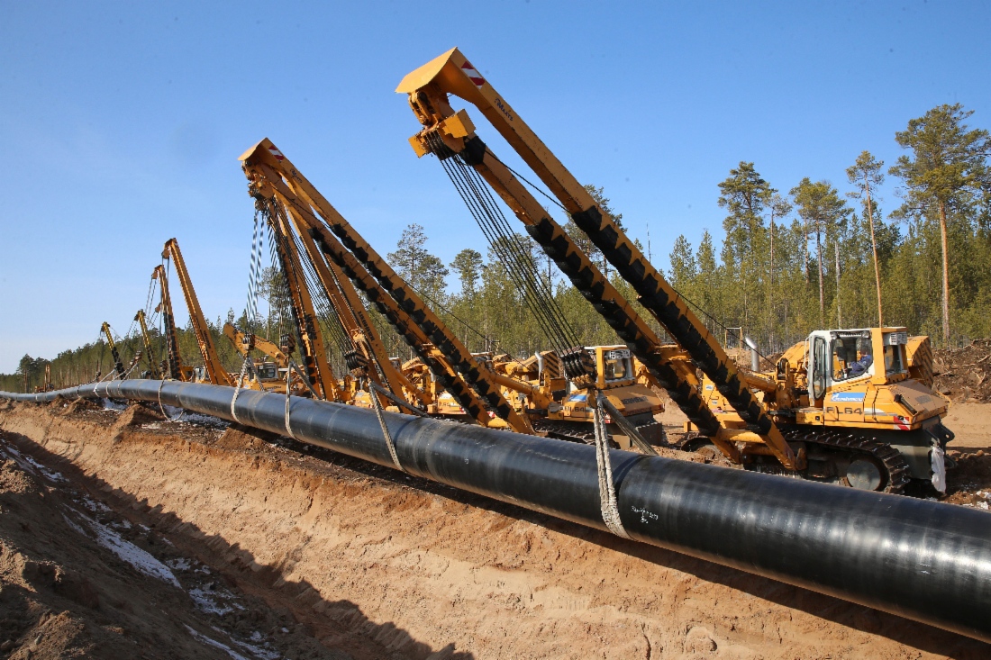 Строительство газопровода «Сила Сибири». Фото с сайта gazprom.ru