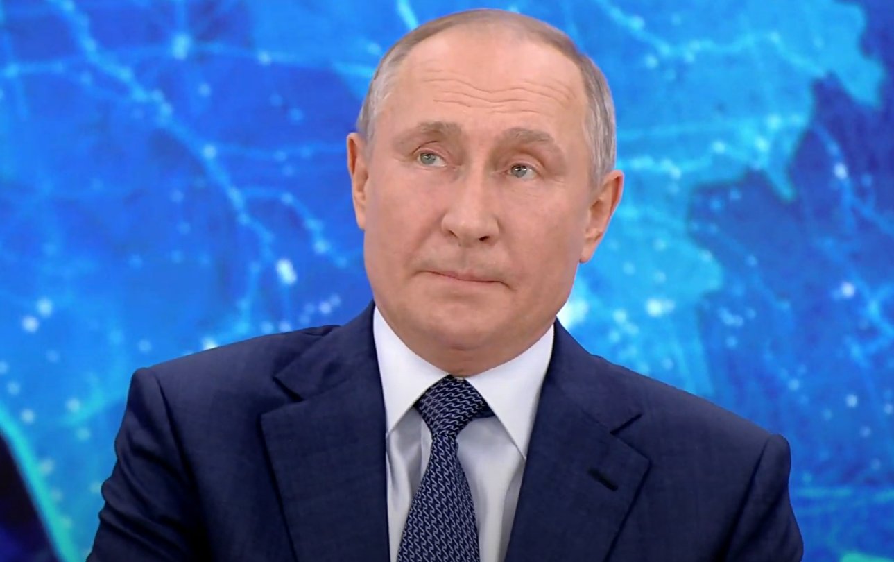 Стоп-кадр из видеотрансляции Владимир Путин