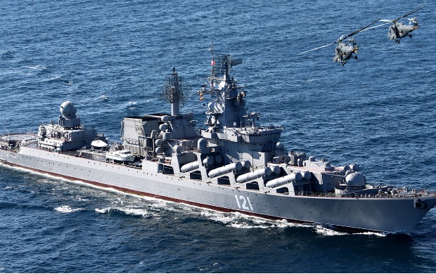 Ракетный крейсер «Москва» в 2012 году. Фото: Минобороны РФ