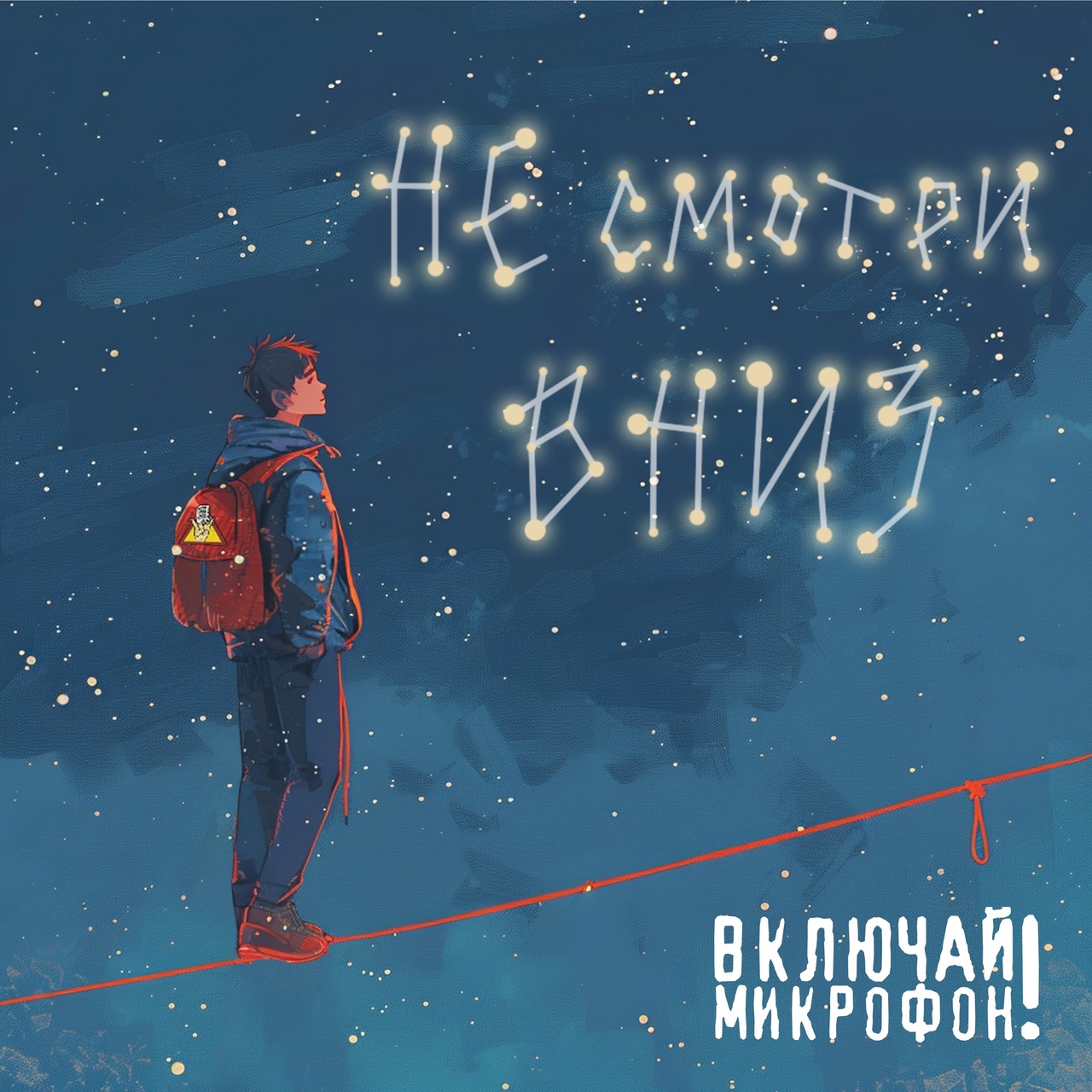 Обложка альбома. Предоставлена издателем Включай микрофон! «Не смотри вниз» (интернет-релиз)