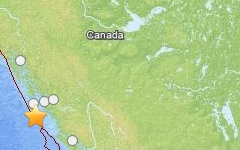 Район землетрясения. Изображение с сайта earthquake.usgs.gov