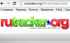 Скриншот сайта rutracker.org