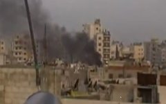 Артобстрел Хомса. Видео очевидцев с YouTube Артобстрел Хомса. Видео очевидцев с YouTube