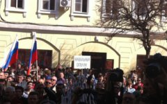 Митинг против мэра Астрахани. Фото пользователя «Твиттер» (@alburov) Митинг против мэра Астрахани. Фото пользователя «Твиттер» (@alburov)