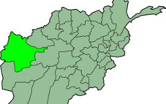 Провинция Герат на карте Афганистана. Изображение с сайта ru.wikipedia.org
