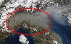 Паданская равнина. Вид из космоса Паданская равнина. Вид из космоса