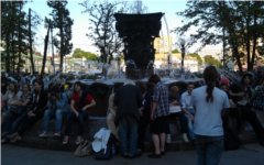 Лагерь оппозиции на Кудринской площади © KM.RU, Елена Колебакина Лагерь оппозиции на Кудринской площади © KM.RU, Елена Колебакина