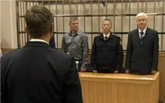 Суд над Дмитрием Лаврентьевым и Дмитрием Гробовым. Кадр телеканала НТВ