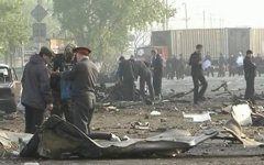 Последствия теракта в Махачкале. Кадр Первого канала с сайта 1tv.ru