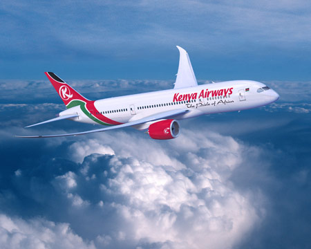 Самолет Kenya Airlines. Фото с сайта: ventures-africa.com