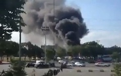 Взрыв в Бургасе. Кадр из видео в YouTube Взрыв в Бургасе. Кадр из видео в YouTube