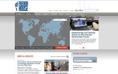 Скриншот главной страницы сайта freedomhouse.org