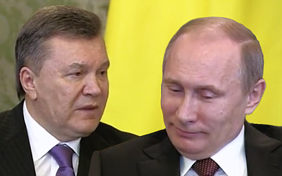 Виктор Янукович и Владимир Путин. Коллаж © KM.RU