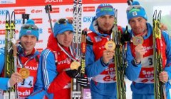 Мужская сборная России по биатлону. Фото с сайта biathlonrus.com