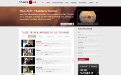 Скриншот сайта mars-one.com
