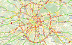 Москва в пробках. Изображение с сайта maps.yandex.ru Москва в пробках. Изображение с сайта maps.yandex.ru