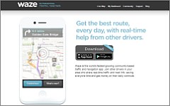 Скриншот сайта waze.com Скриншот сайта waze.com
