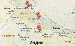 Места наводнений на карте. Изображение сервиса Google Maps Места наводнений на карте. Изображение сервиса Google Maps