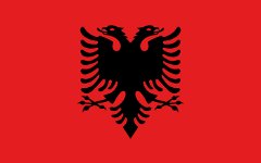 Флаг Албании. Изображение с сайта wikipedia.org Флаг Албании. Изображение с сайта wikipedia.org
