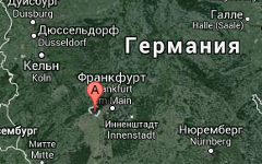 Висбаден на карте. Изображение сервиса Google Maps