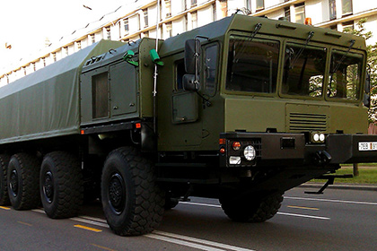 Шасси МЗКТ-79291 для ПГРК «Рубеж». Фото с сайта vpk.gov.by Шасси МЗКТ-79291 для ПГРК «Рубеж». Фото с сайта vpk.gov.by