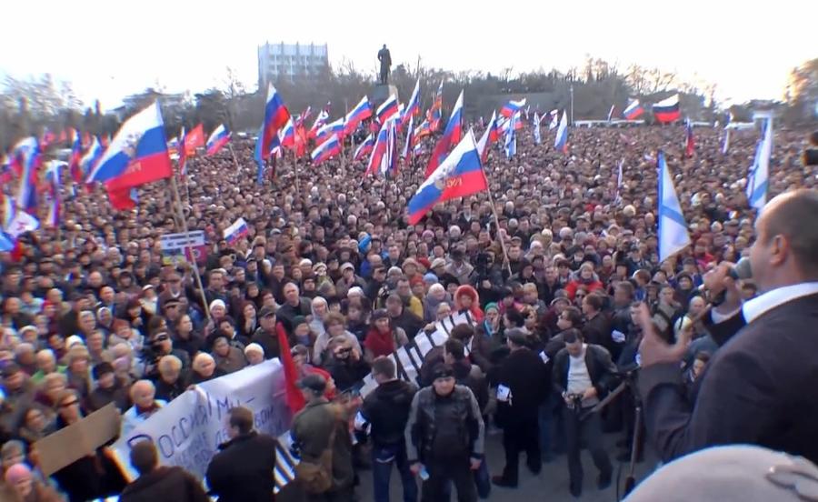 Демонстрация в Крыму. Фото с сайта svoboda.org