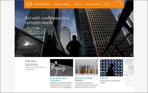 Скриншот сайта thomsonreuters.com Скриншот сайта thomsonreuters.com