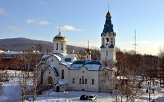 Собор Воскресения Христова в Южно-Сахалинске. Фото с сайта pravosakh.ru Собор Воскресения Христова в Южно-Сахалинске. Фото с сайта pravosakh.ru