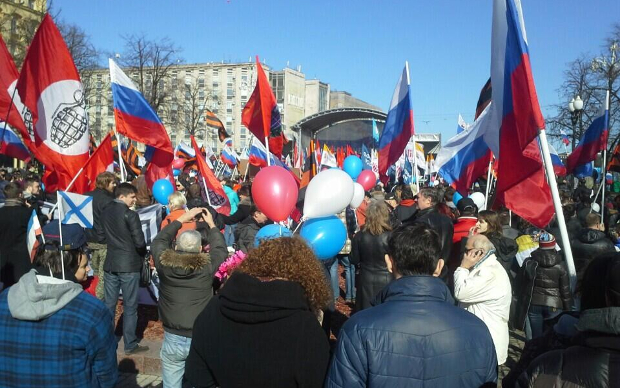 Митинг в поддержку жителей Крыма. Фото пользователя Twitter @RozhkoRussia