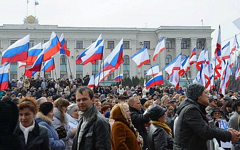 Митинг в Симферополе. Фото с сайта referendum2014.ru