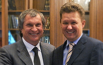 Игорь Сечин и Алексей Миллер. Фото с сайта gazprom.ru