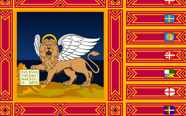 Флаг Венето. Фото с сайта wikimedia.org Флаг Венето. Фото с сайта wikimedia.org