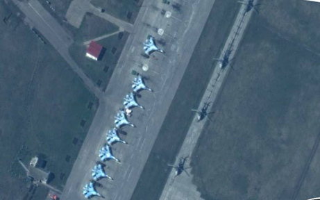Скопление российской военной техники. Фото с сайта aco.nato.int