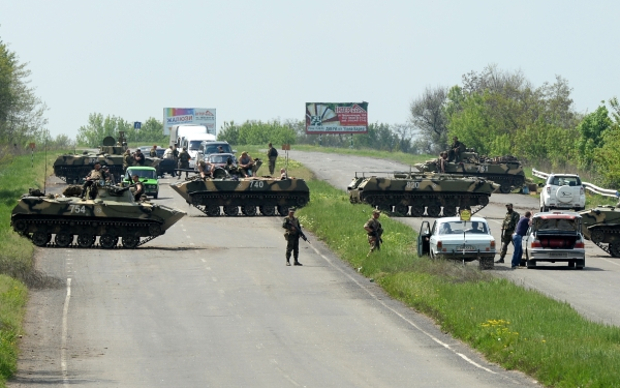 Блокпост украинской армии © РИА Новости, Михаил Воскресенский Блокпост украинской армии © РИА Новости, Михаил Воскресенский