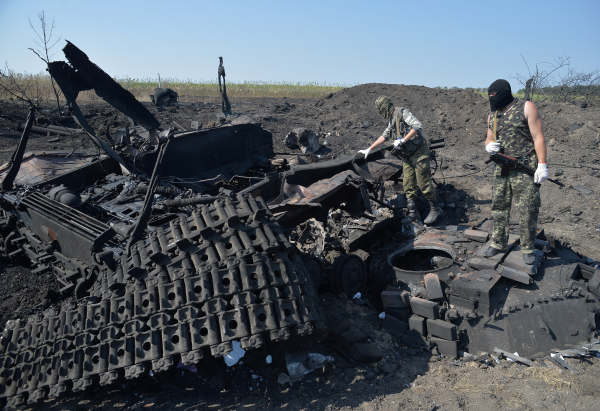 Ополченец Луганской народной республики на КПП "Должанский" © РИА Новости, Максим Блинов
