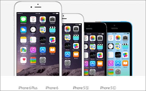Сравнение моделей iPhone. Фото с сайта apple.com Сравнение моделей iPhone. Фото с сайта apple.com