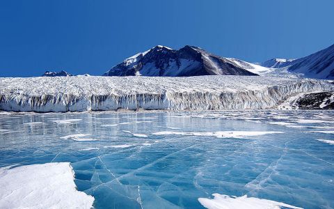 Лед, покрывающий озеро Фрикселл. Фото с сайта wikimedia.org